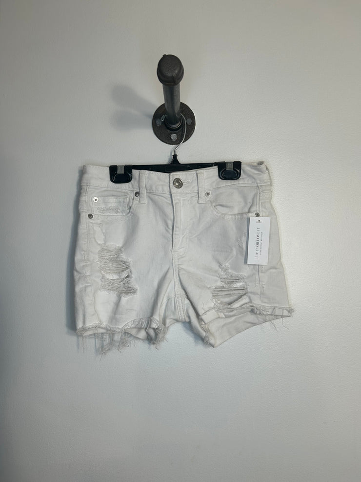 American E White Denim Shorts