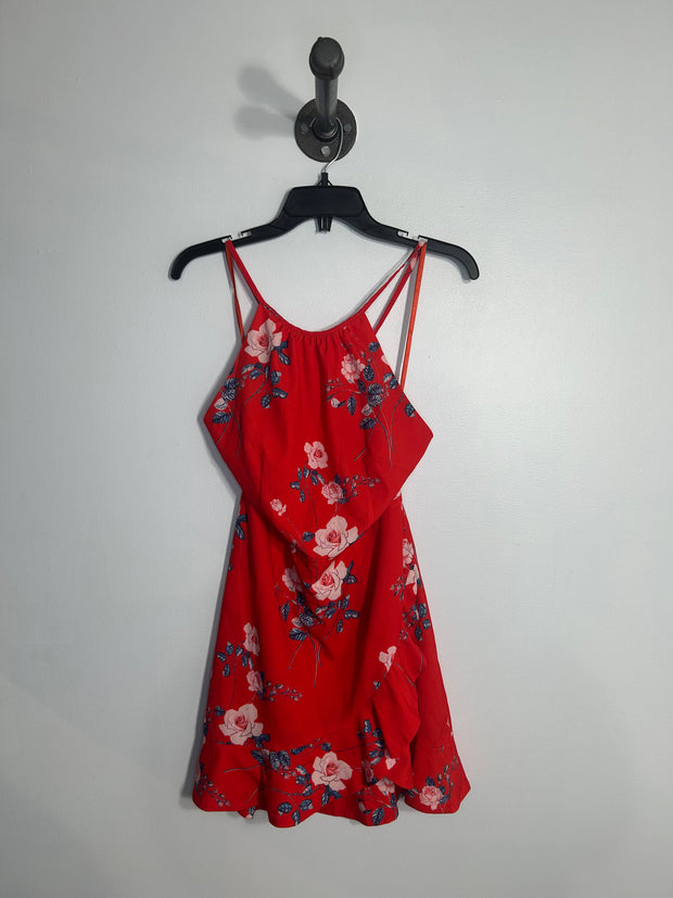 Selfie Leslie Red Flwr Romper