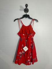 Selfie Leslie Red Flwr Romper