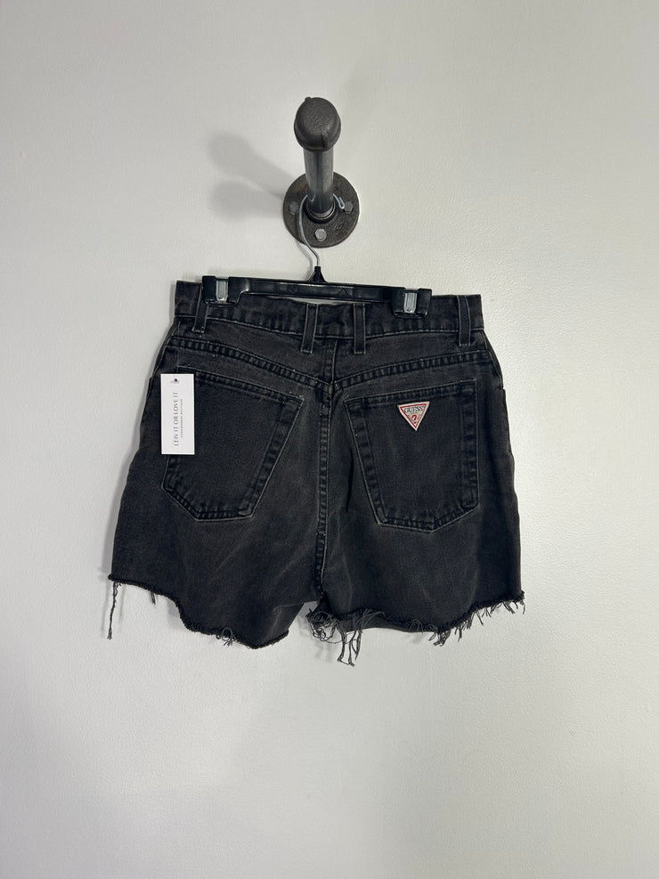 Guess Blk Highrise Jean Shorts