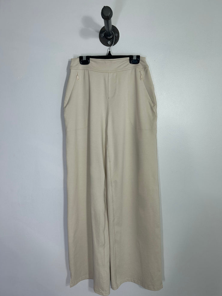 Aerie Cream Wide Leg Trousers