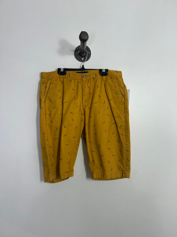 Xact Yellow Pattern Shorts