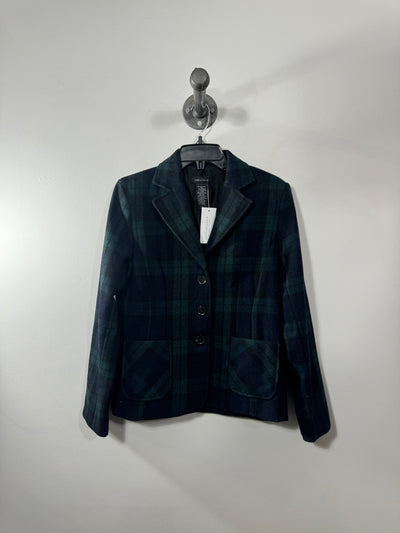 Lord & Taylor Nvy Flannel Coa