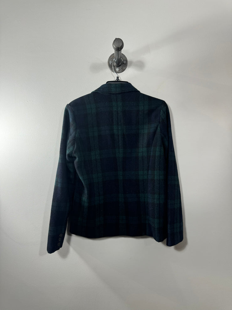 Lord & Taylor Nvy Flannel Coa