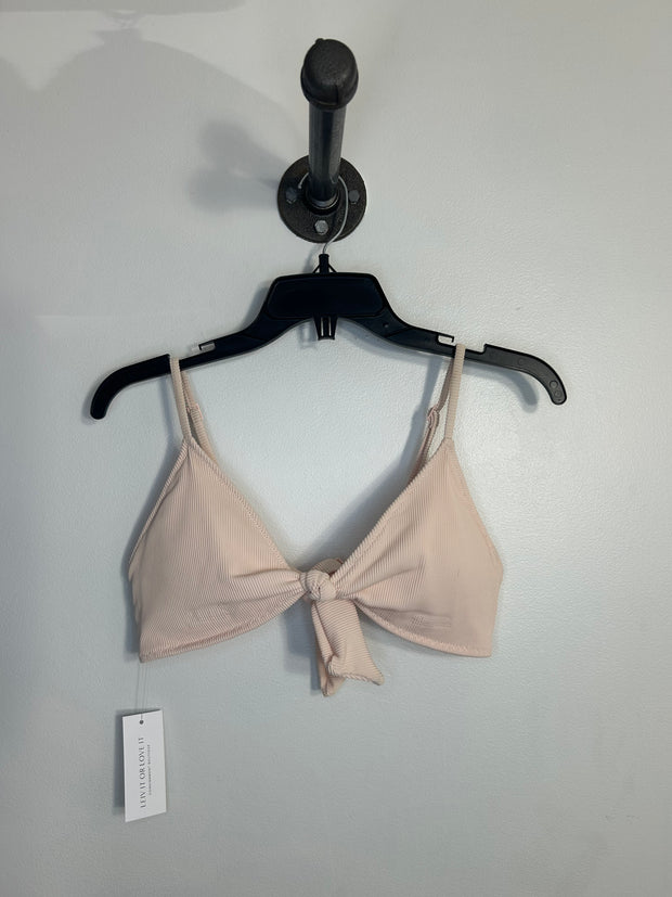 Aerie Cream Tie Bikini Top