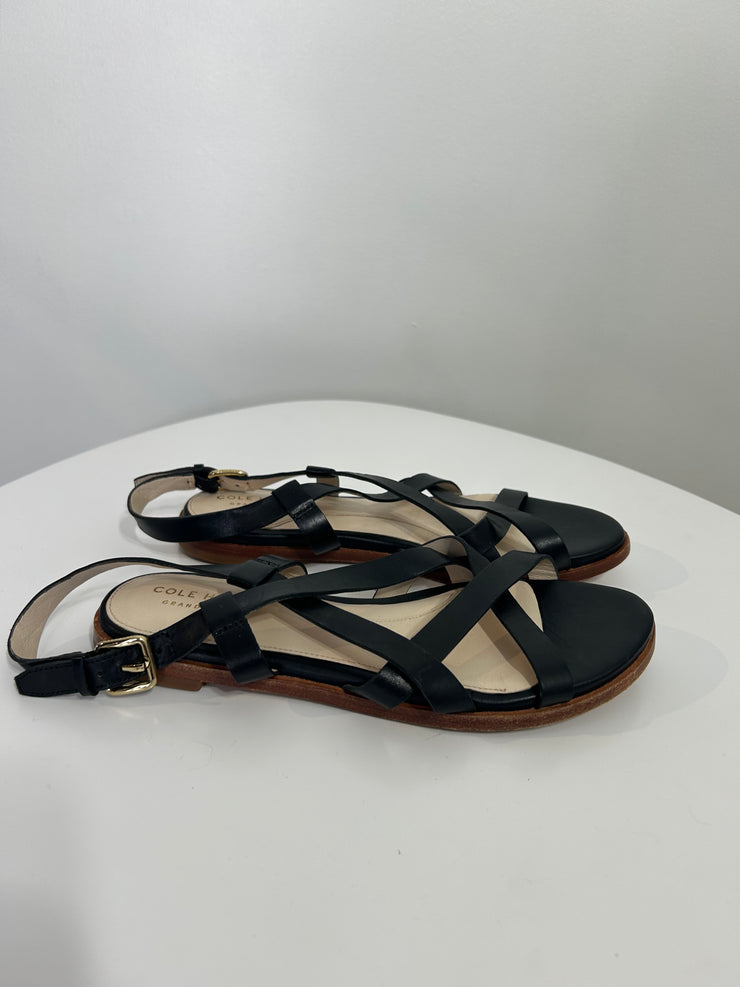 Cole Haan Blk Strappy Sandals