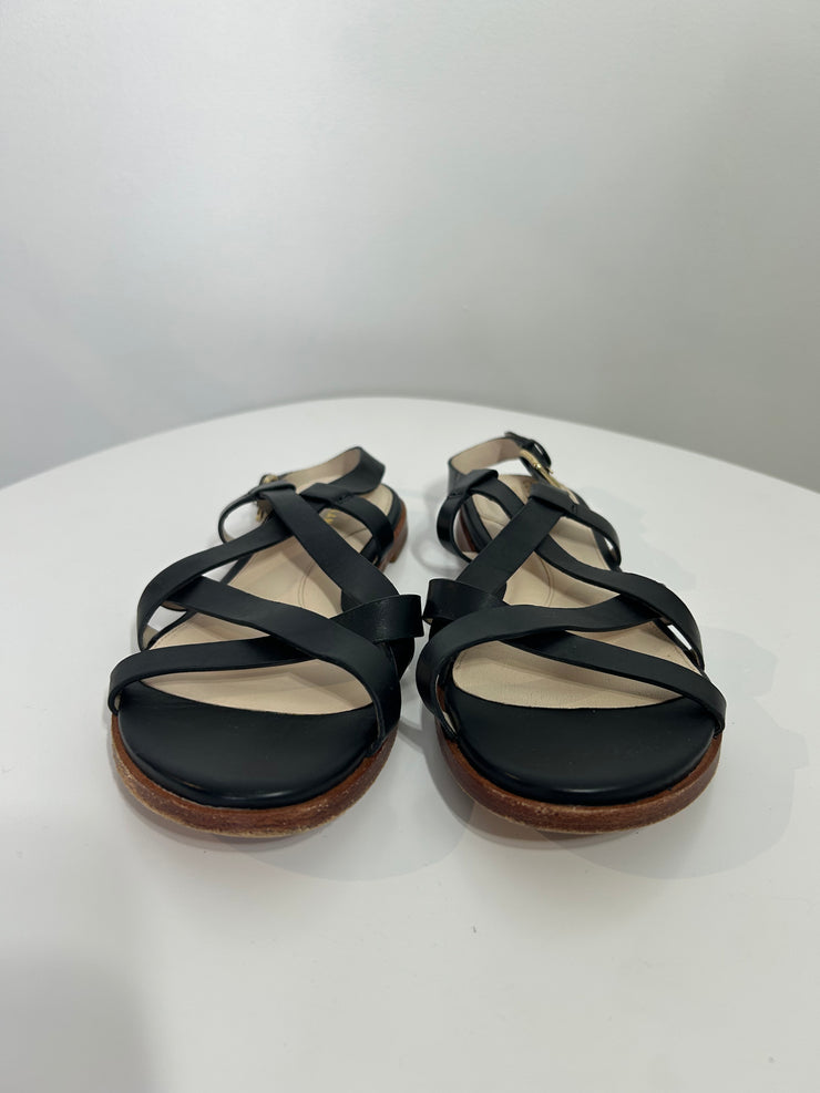 Cole Haan Blk Strappy Sandals