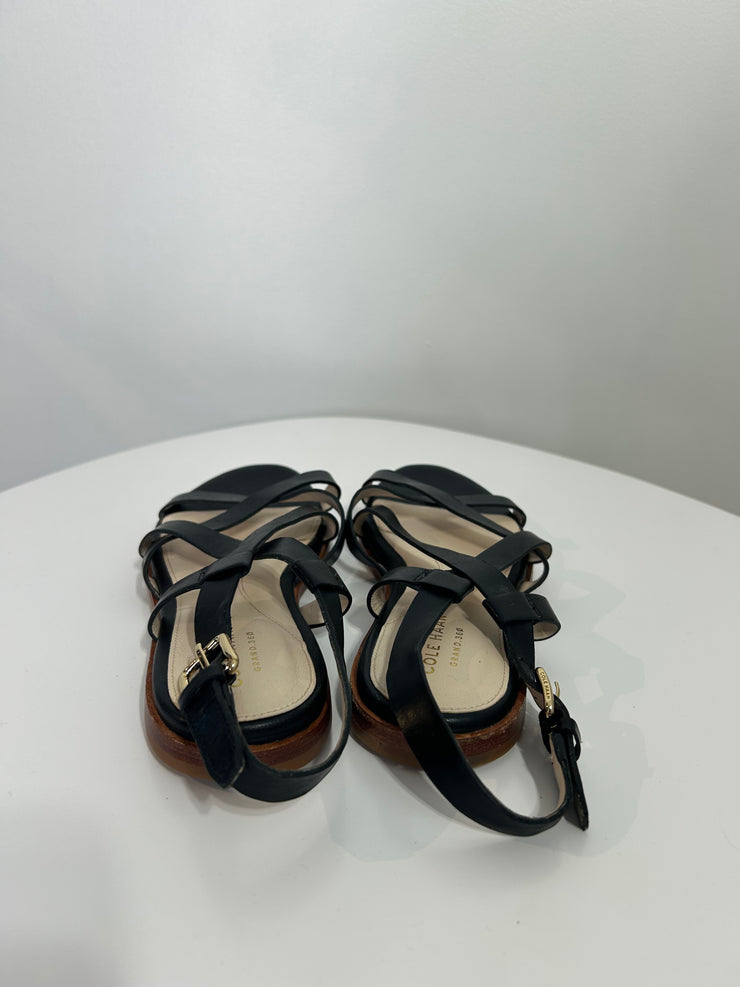 Cole Haan Blk Strappy Sandals