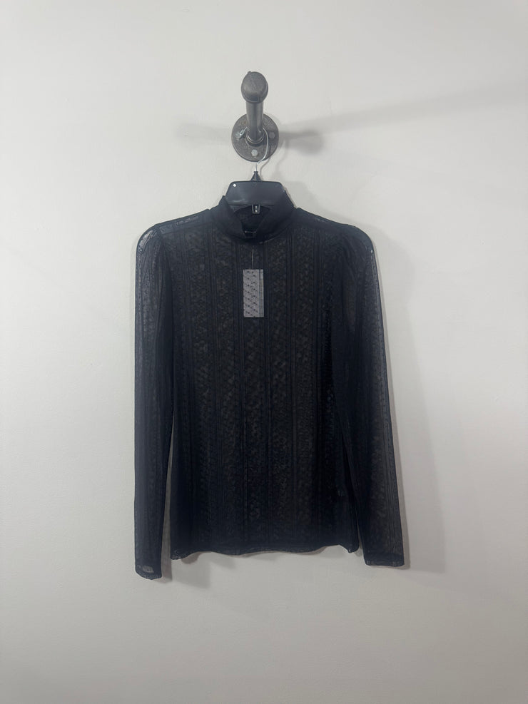 RW&CO Blk Sheer Lsv Shirt