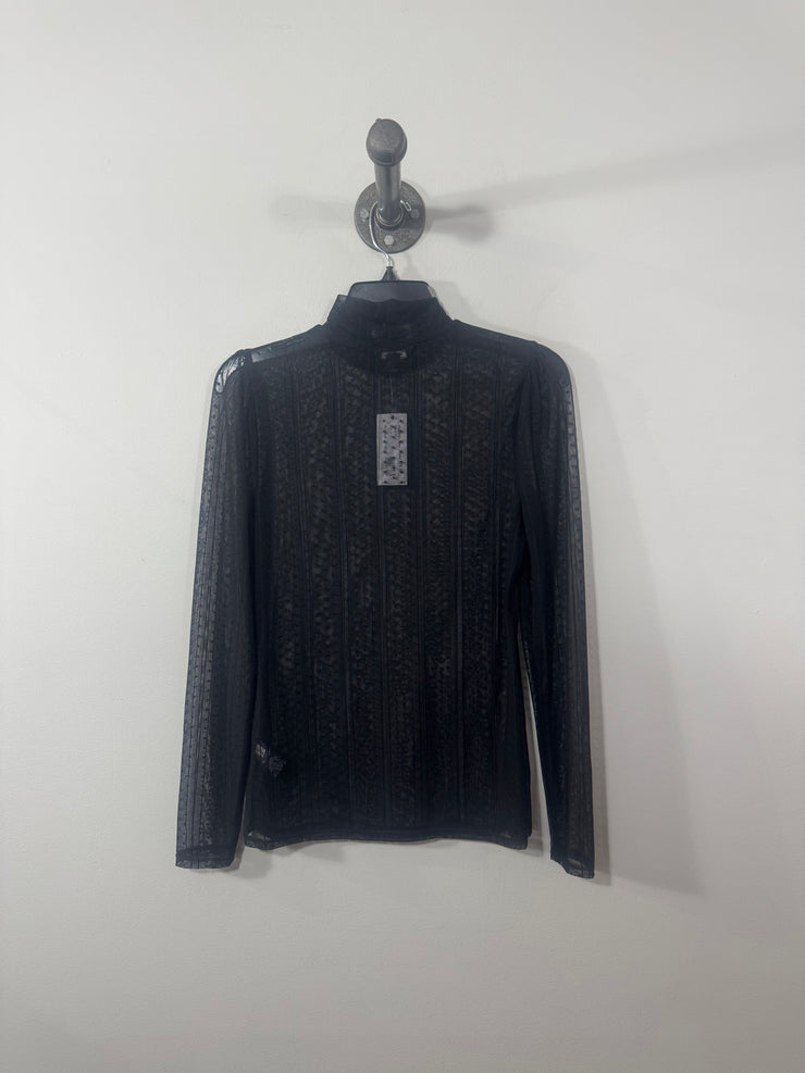 RW&CO Blk Sheer Lsv Shirt