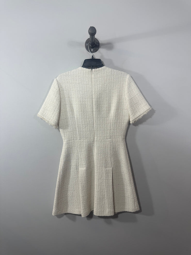 Maje White Button Dress