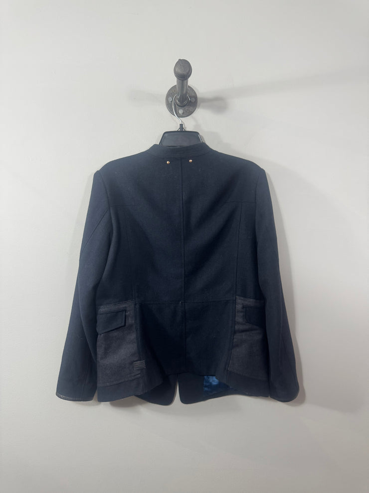 Raw Navy Button-Up Jacket