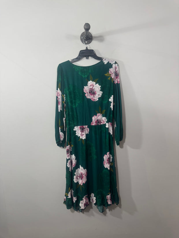 Vestido Lsv con estampado floral verde intenso