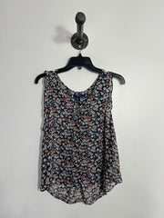 F. 21 Navy Floral Sheer Blouse