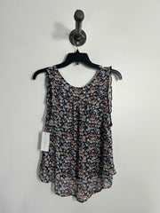 F. 21 Navy Floral Sheer Blouse