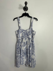 Dex Wht/Blu Pattern Mini Dress