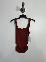 Zara Burgundy Textured Tank