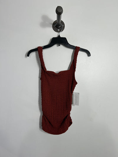 Zara Burgundy Textured Tank