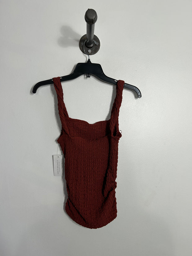 Zara Burgundy Textured Tank