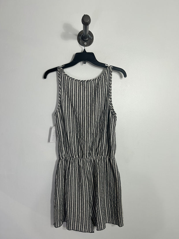 Lira Grey Stiped Romper