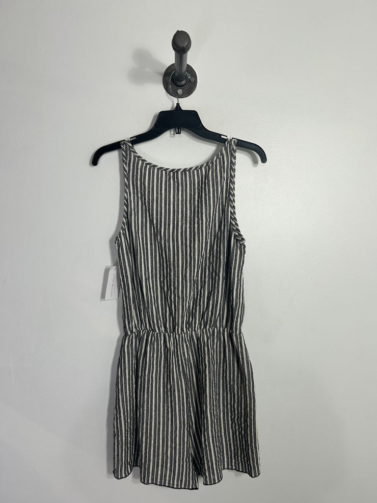 Lira Grey Stiped Romper