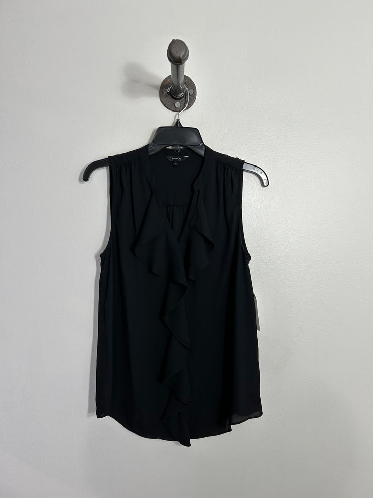 RW&CO Black Ruffle Tank Blouse