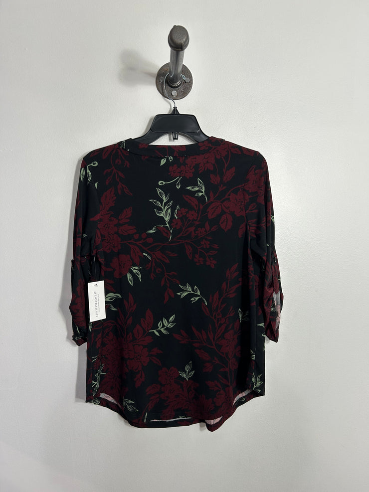Ricki's Blk/Red Floral Blouse