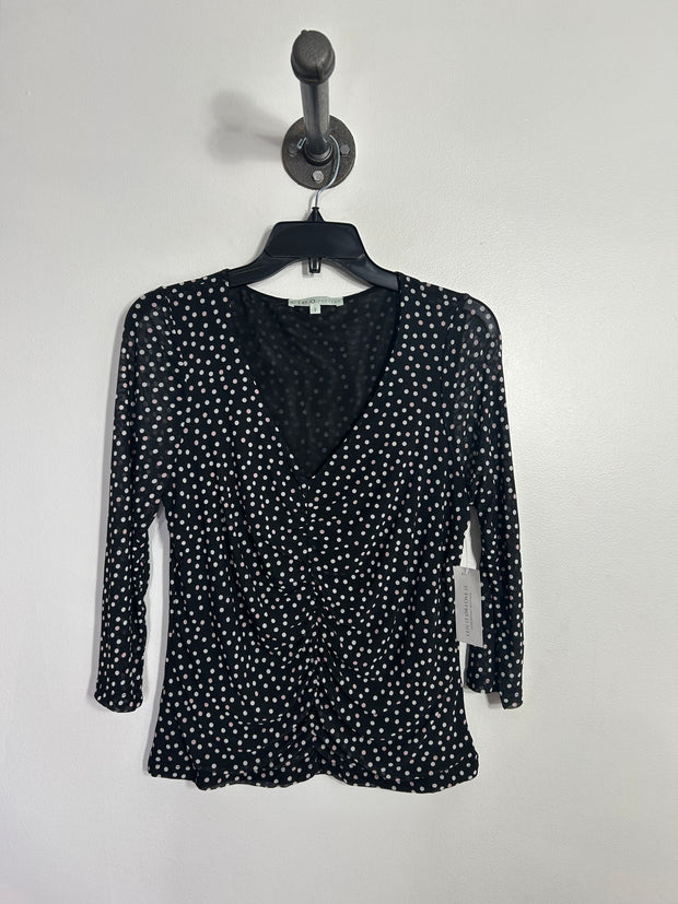Cleo Black Polka Dot Blouse
