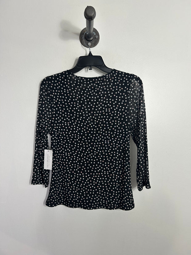 Cleo Black Polka Dot Blouse
