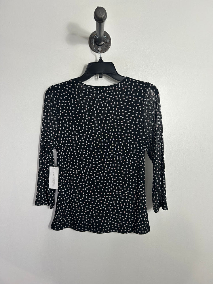 Cleo Black Polka Dot Blouse
