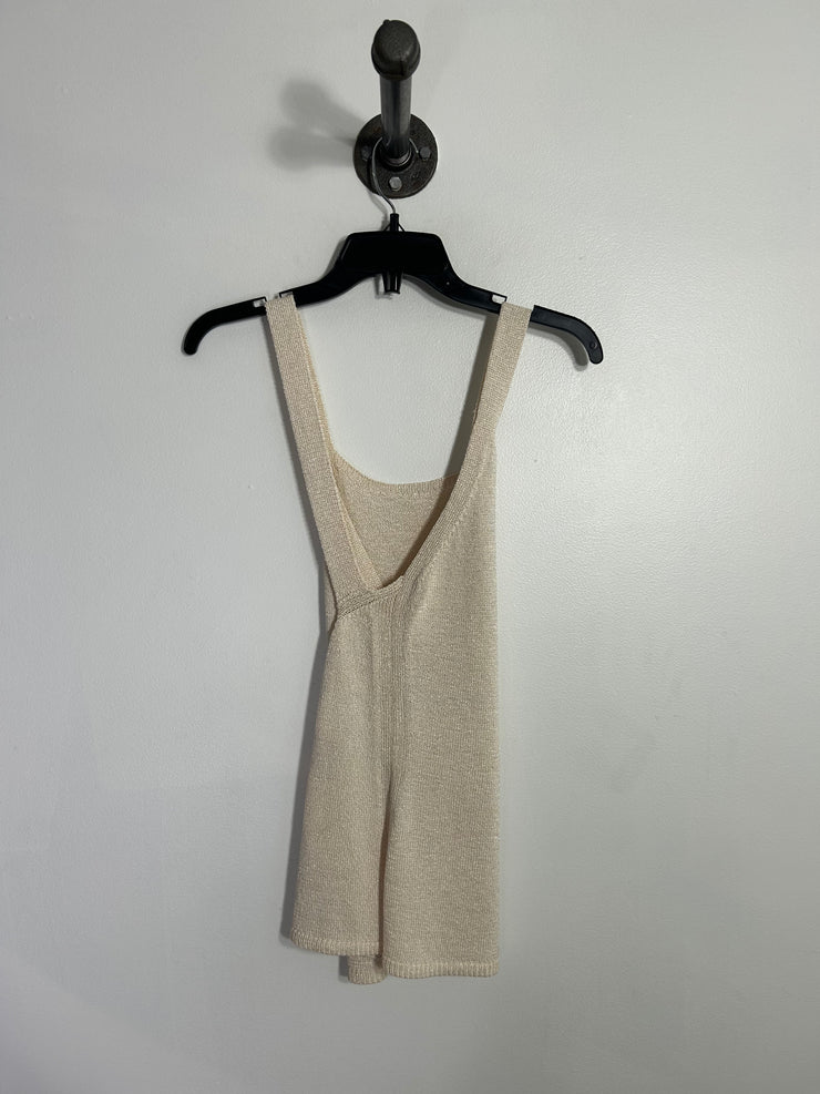 Massimo Dutti Beige Knit Tank