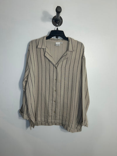 Ichi Beige Bow Pattern Lsv Top