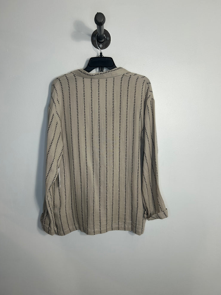 Ichi Beige Bow Pattern Lsv Top