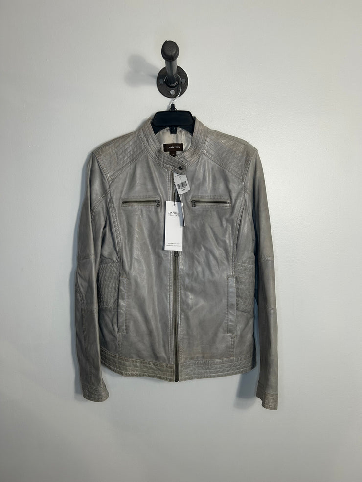 Danier Grey Leather Jacket