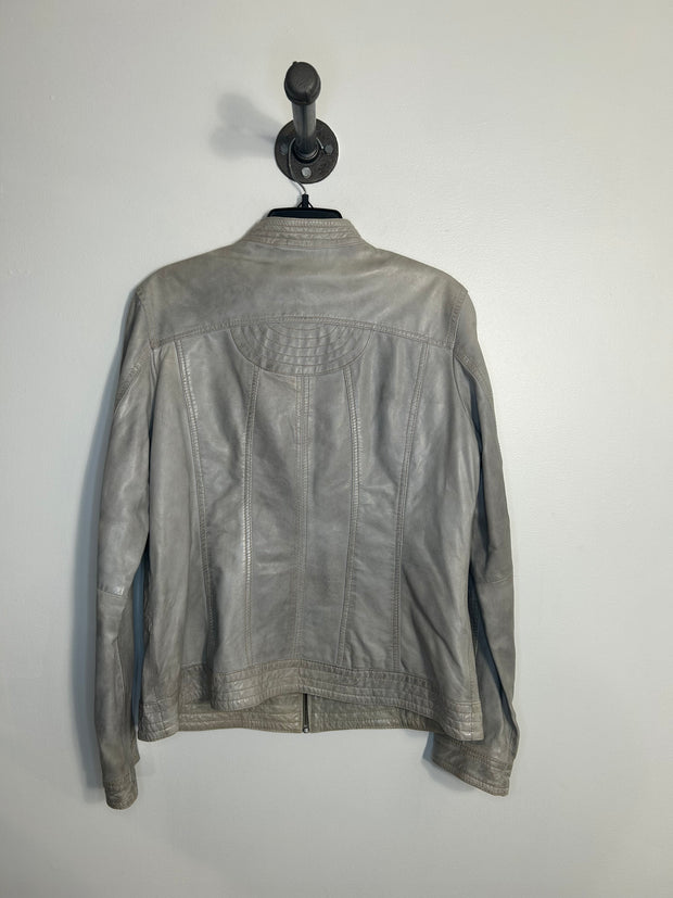 Danier Grey Leather Jacket