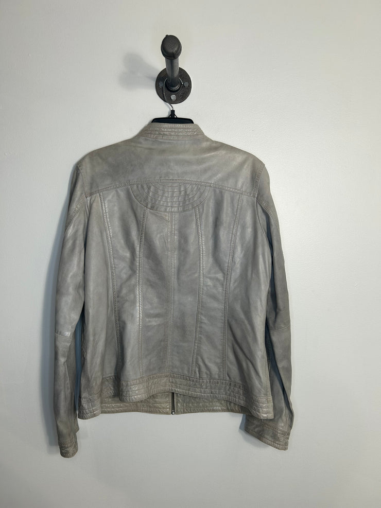 Danier Grey Leather Jacket