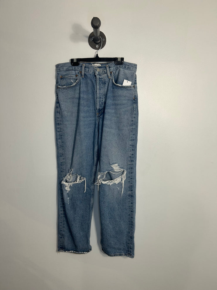 Agolde Blue Ripped Denim Jeans