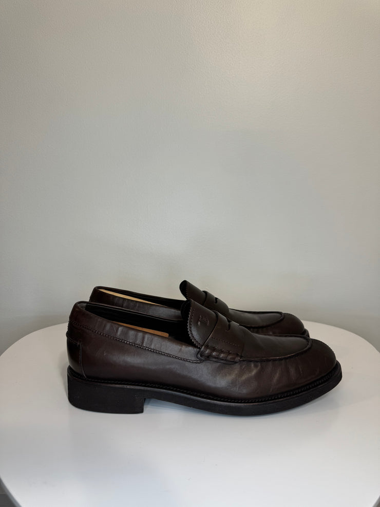 Chaussures habillées en cuir marron Tod's