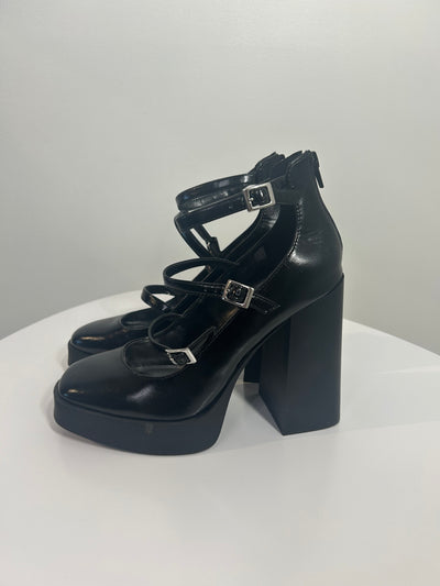 Mix No. 6 Black Chunky Heels