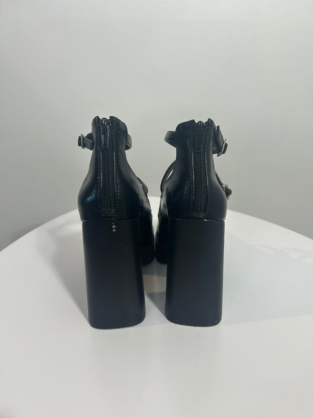 Mix No. 6 Black Chunky Heels