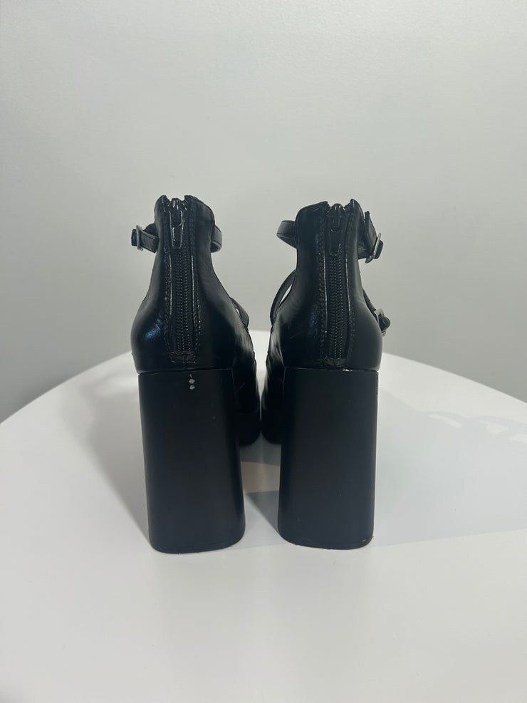 Mix No. 6 Black Chunky Heels