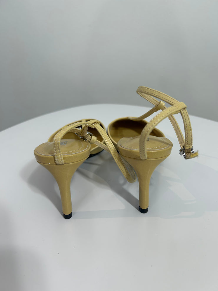 Zara Yellow Kitten Heels