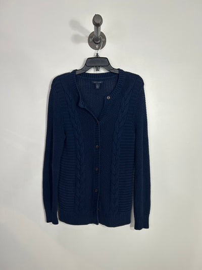 Tommy H. Navy Button-Up Knit