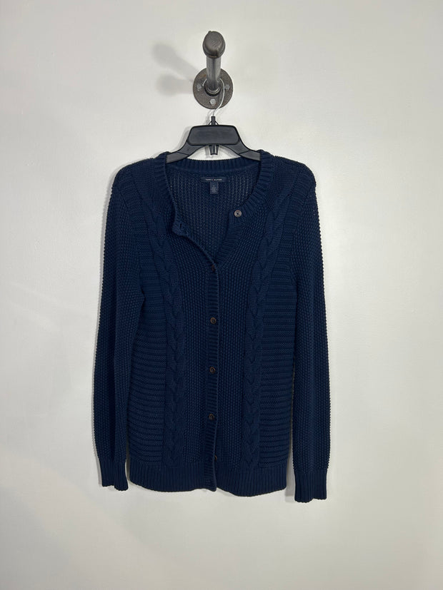 Tommy H. Navy Button-Up Knit