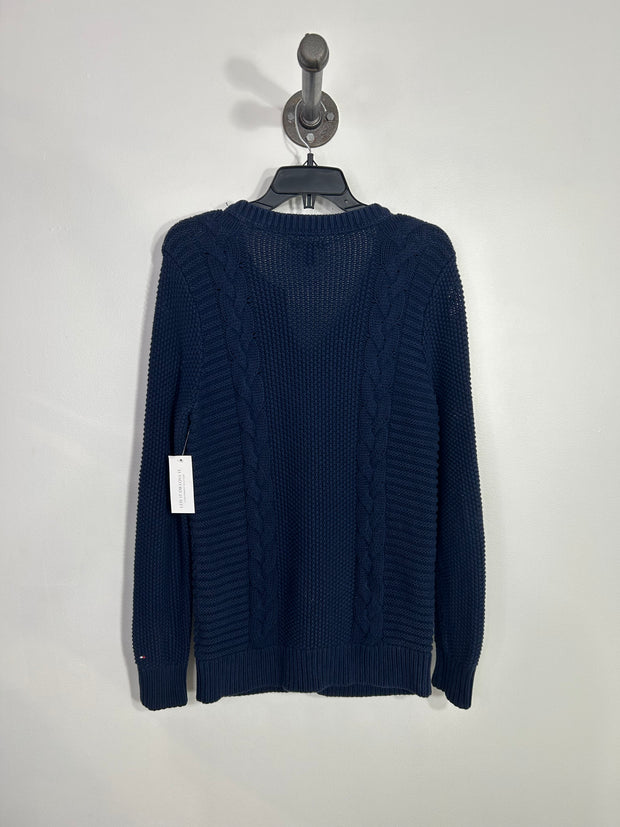 Tommy H. Navy Button-Up Knit