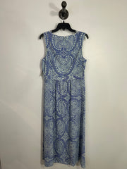 Talbots Blue Pattern Maxi Drs
