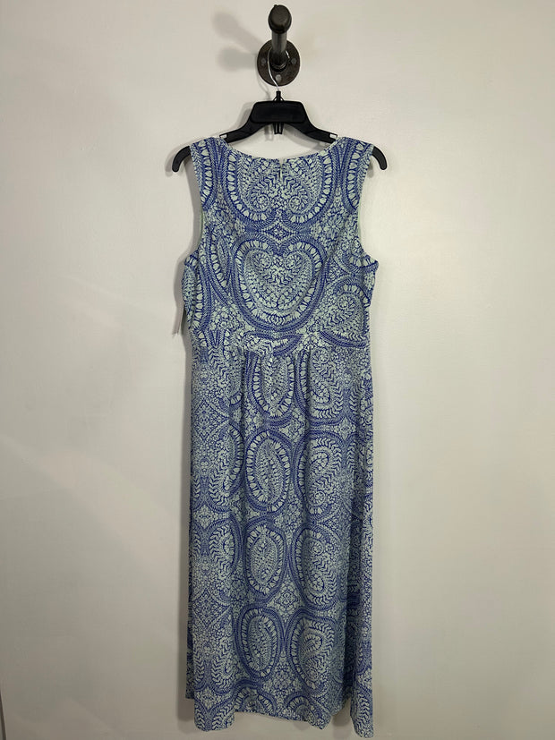 Talbots Blue Pattern Maxi Drs