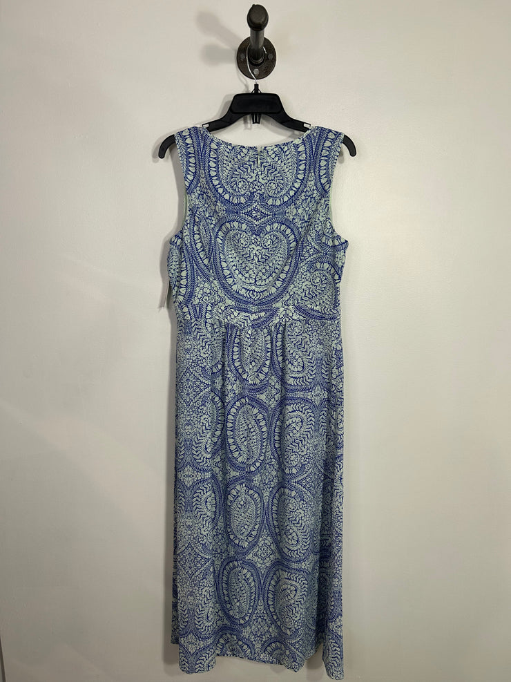 Talbots Blue Pattern Maxi Drs