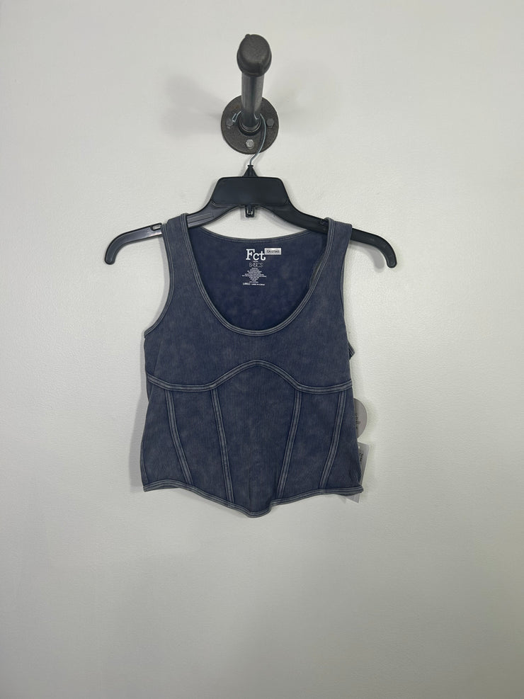 Fct Grey Faux Corset Tank