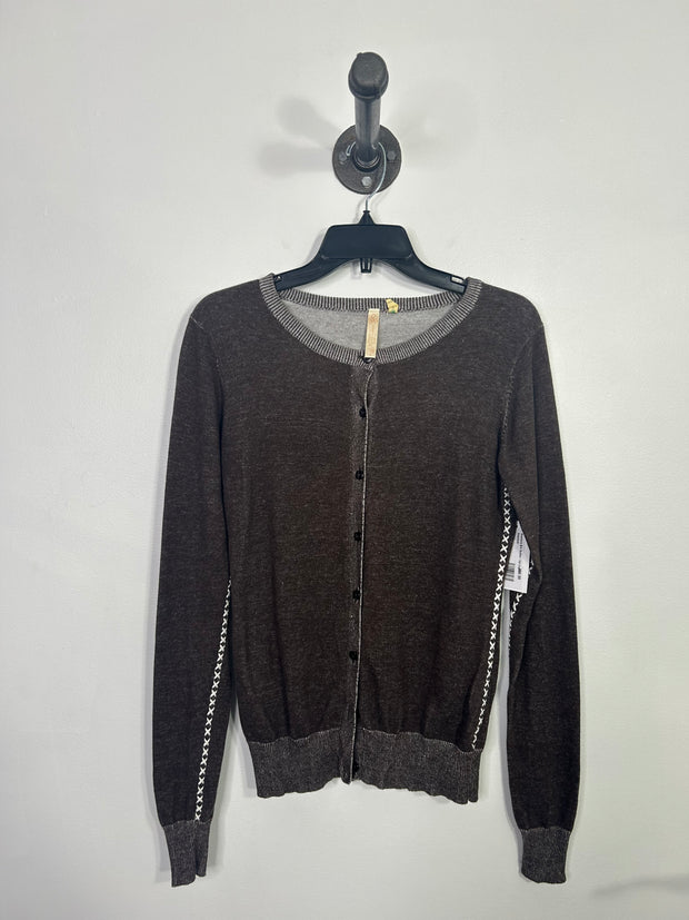 Aventura Brn Button-Up LngSlv